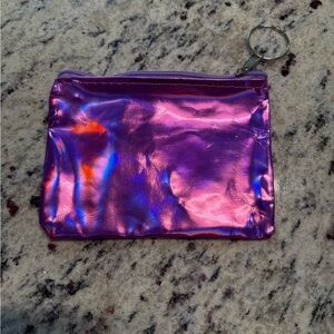 Holographic Purple Coin Pouch
